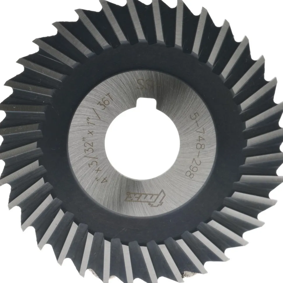 Side Chip Saw: 4" Blade Dia, 3/32" Blade Thickness, 1" Arbor Hole Dia, 36 Teeth, High Speed Steel