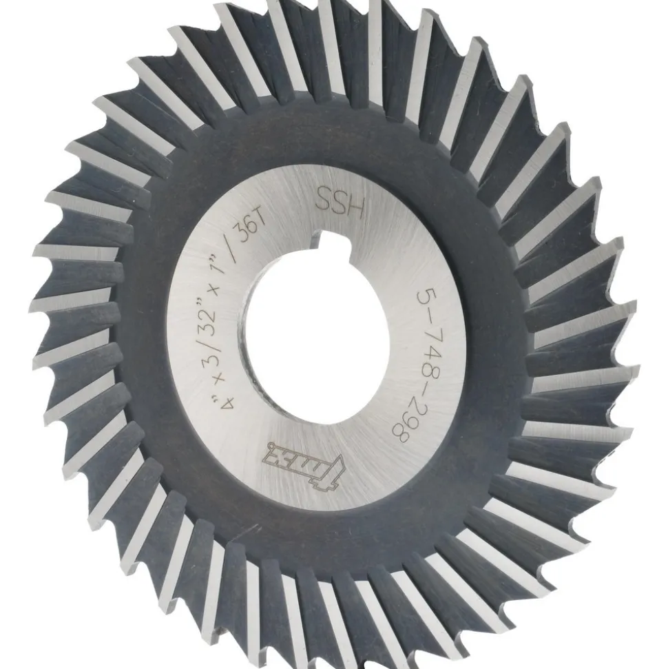 Side Chip Saw: 4" Blade Dia, 3/32" Blade Thickness, 1" Arbor Hole Dia, 36 Teeth, High Speed Steel