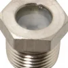 7/16" Sight Dia, 3/8" Thread, 0.72" OAL, High Pressure Fused Pipe Thread with Reflector Sight Glass & Flow Sight