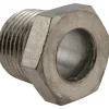 7/16" Sight Dia, 3/8" Thread, 0.72" OAL, High Pressure Fused Pipe Thread, Open View Sight Glass & Flow Sight