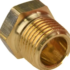 7/16" Sight Dia, 3/8" Thread, 0.88" OAL, Low Pressure Pipe Thread Lube Sight with Reflector Sight Glass & Flow Sight