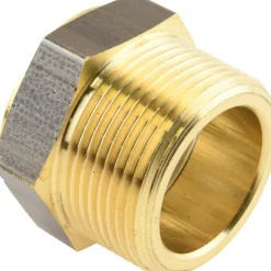 1-1/8" Sight Dia, 1-1/4" Thread, 1.44" OAL, Low Pressure Pipe Thread Lube Sight with Reflector Sight Glass & Flow Sight