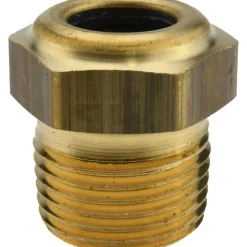 7/16" Sight Dia, 3/8" Thread, 0.88" OAL, Low Pressure Pipe Thread Lube Sight, Open View Sight Glass & Flow Sight