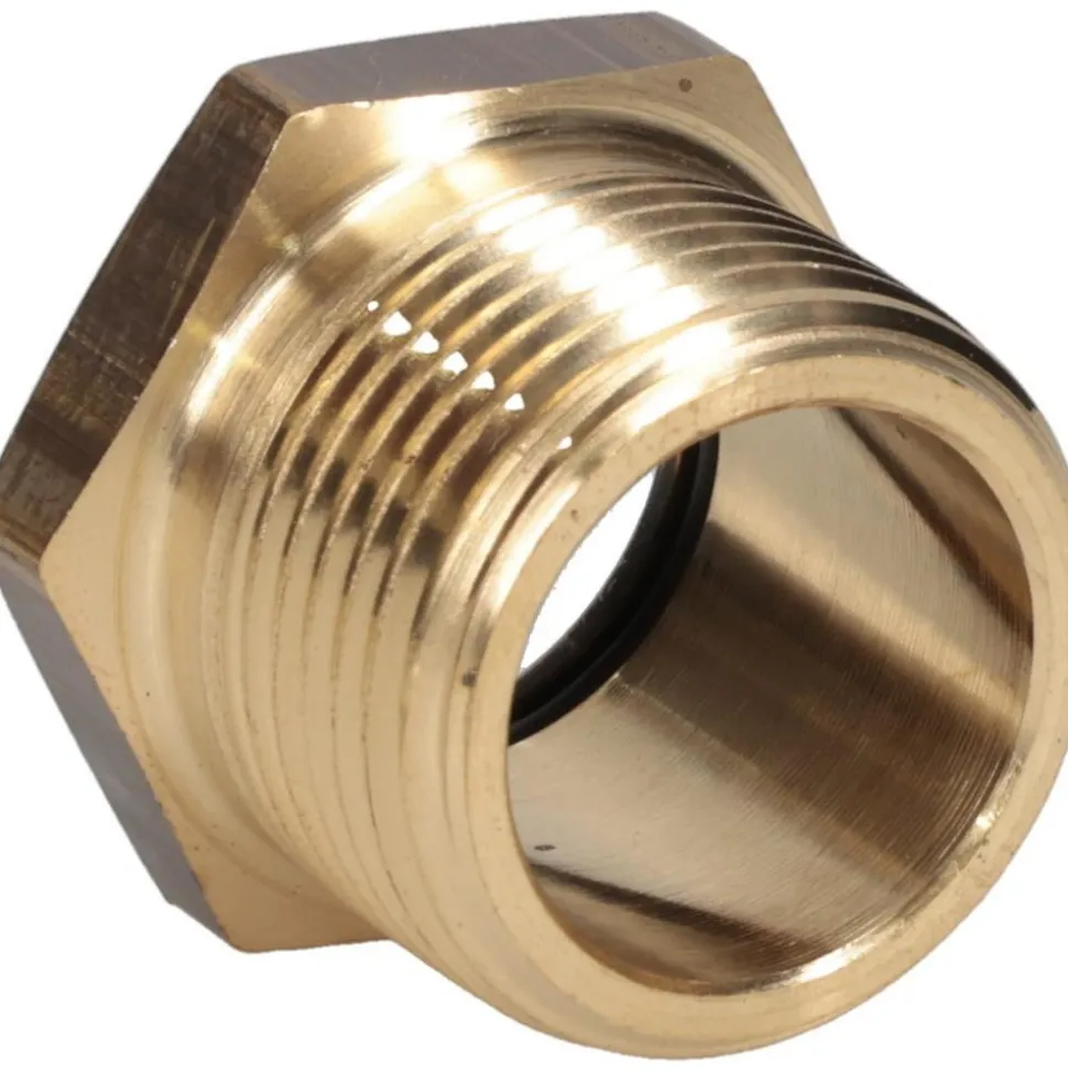 3/4" Sight Dia, 3/4" Thread, 1" OAL, Low Pressure Pipe Thread Lube Sight, Open View Sight Glass & Flow Sight
