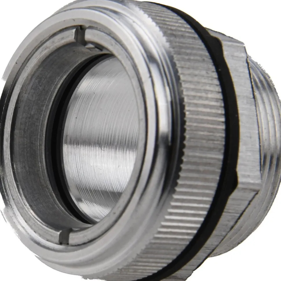 3/4" Sight Dia, 1" Thread, 15/16" OAL, Low Pressure Hole Mount, Open View Sight Glass & Flow Sight