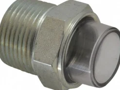 1" Sight Dia, 3/4" Thread, 1-9/16" OAL, Viewport Sight Glass & Flow Sight