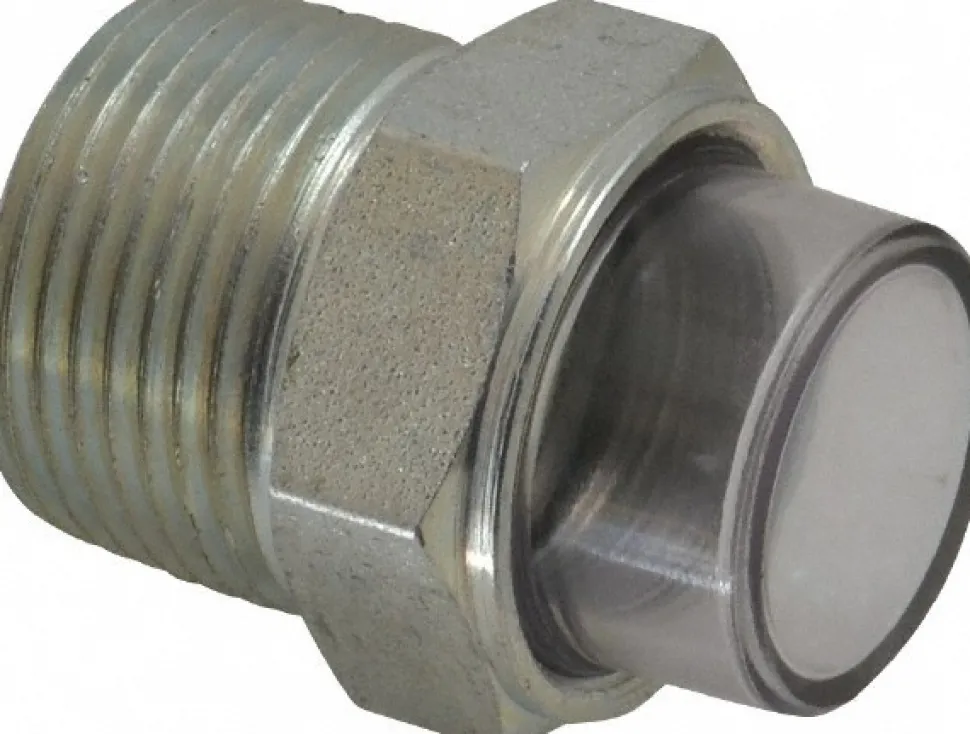1" Sight Dia, 3/4" Thread, 1-9/16" OAL, Viewport Sight Glass & Flow Sight