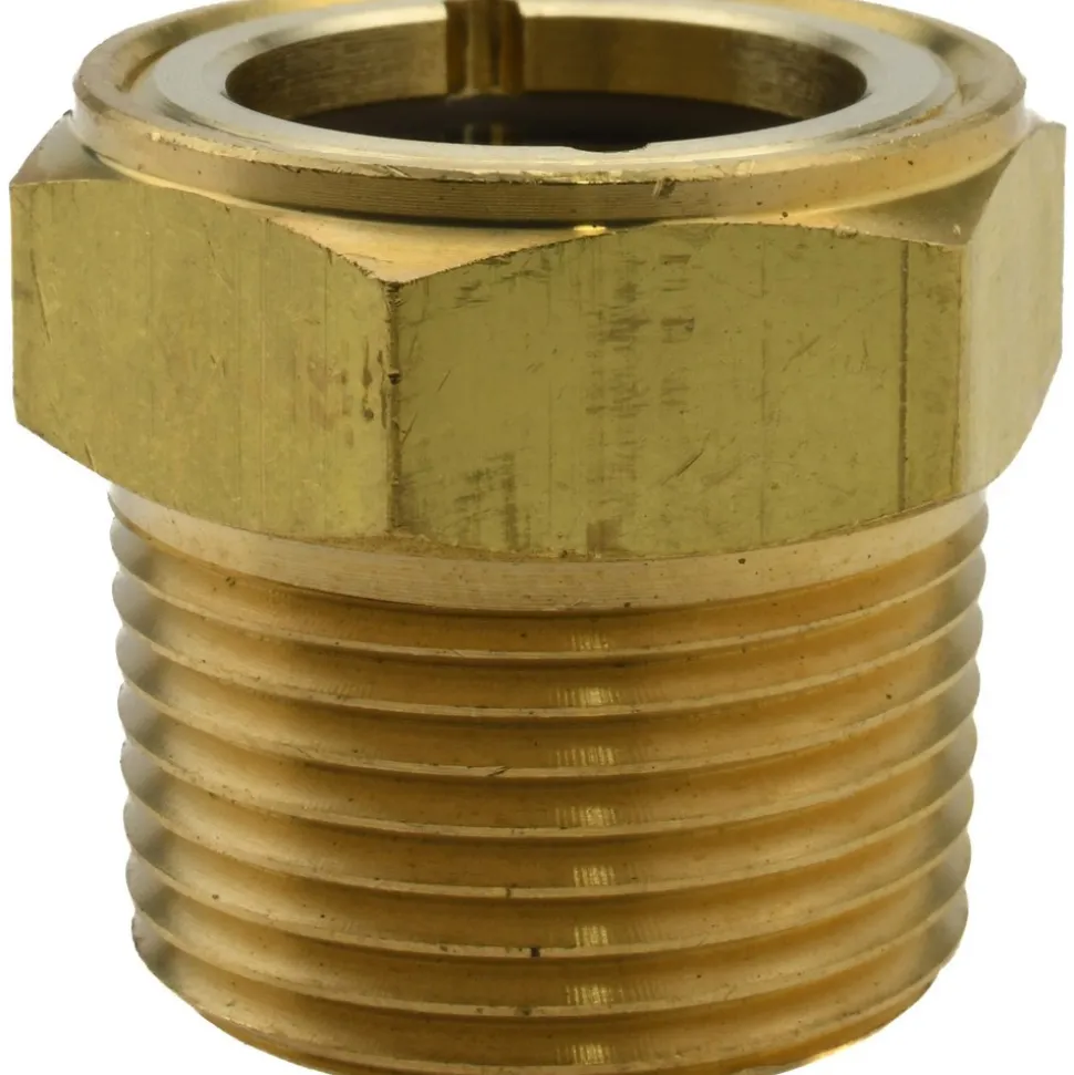 1" Sight Dia, 3/4" Thread, 1-1/8" OAL, Viewport Sight Glass & Flow Sight