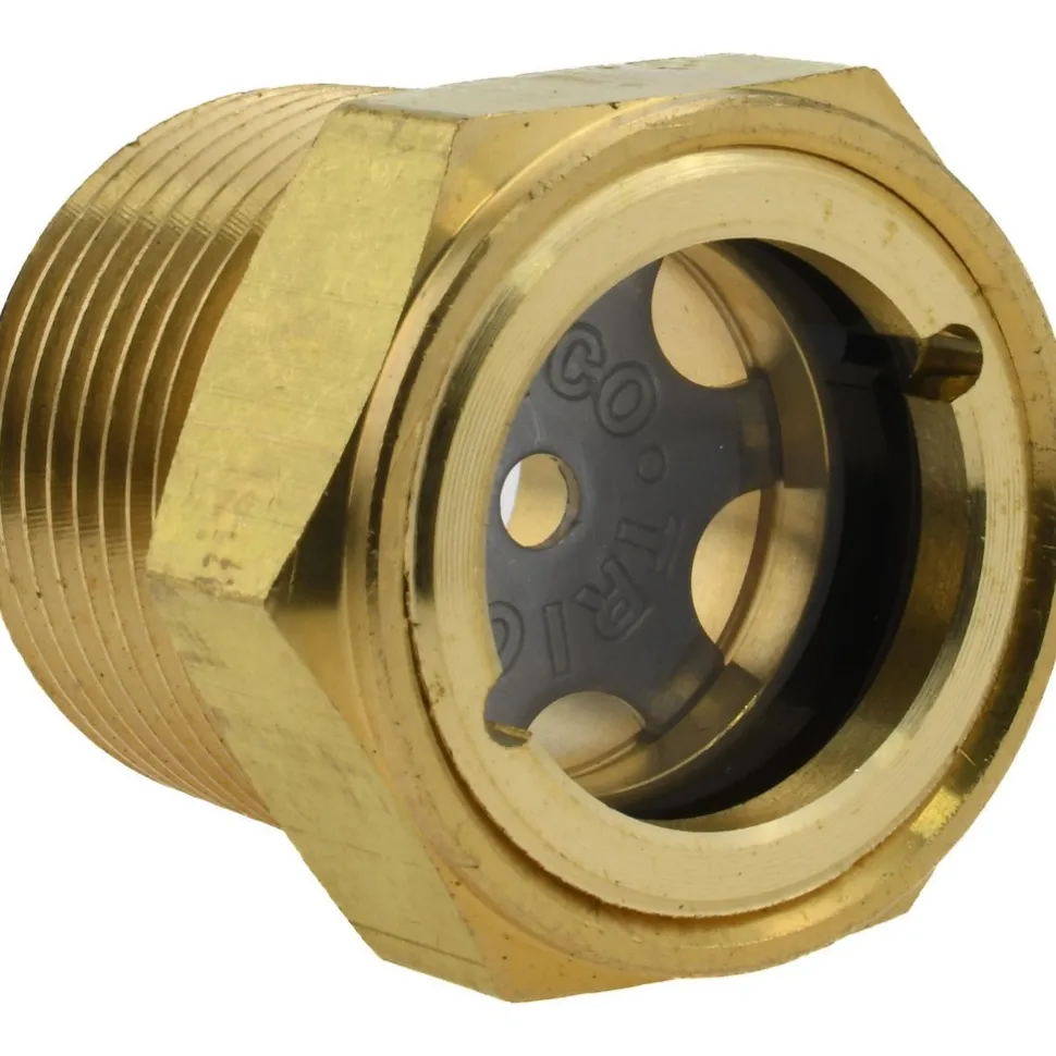 1" Sight Dia, 3/4" Thread, 1-1/8" OAL, Viewport Sight Glass & Flow Sight