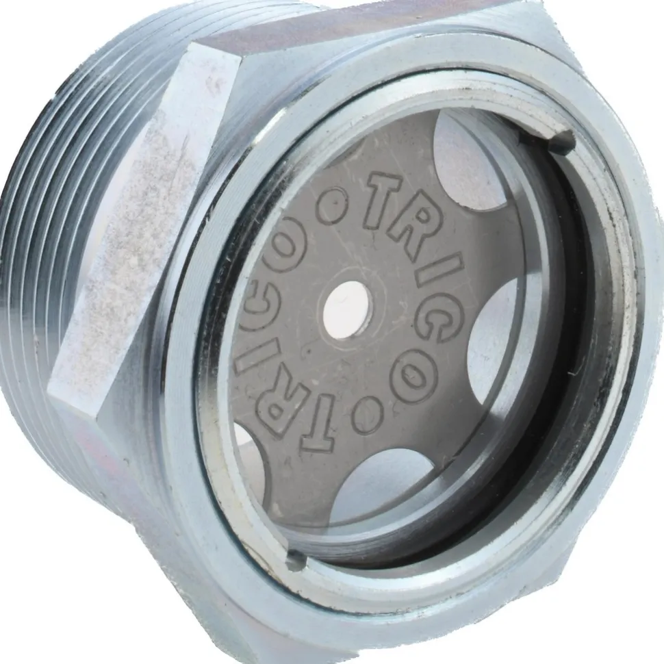 2" Sight Dia, 1-1/2" Thread, 1-11/32" OAL, Viewport Sight Glass & Flow Sight