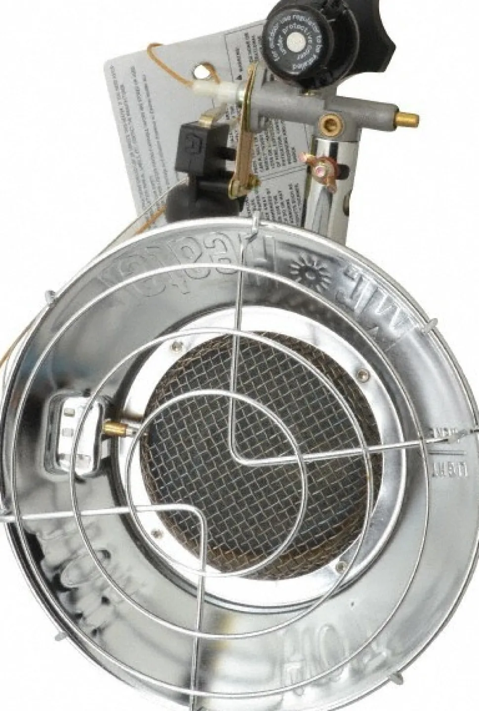 Single Burner Tank Top Radiant Heater: Propane, 15,000 BTU