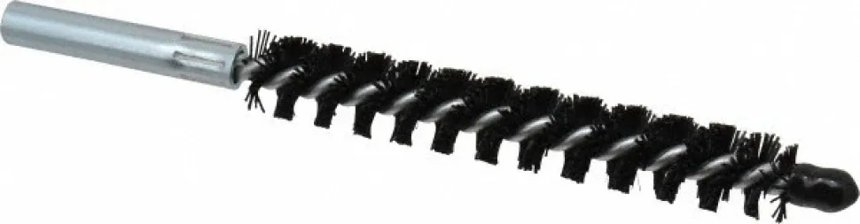 Single Stem/Spiral Condenser Tube Brush: 9/16" Dia, 6-1/4" OAL, Nylon Bristles