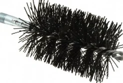 Single Stem/Spiral Tube Brush: 3" Dia, 7-1/4" OAL, Nylon Bristles