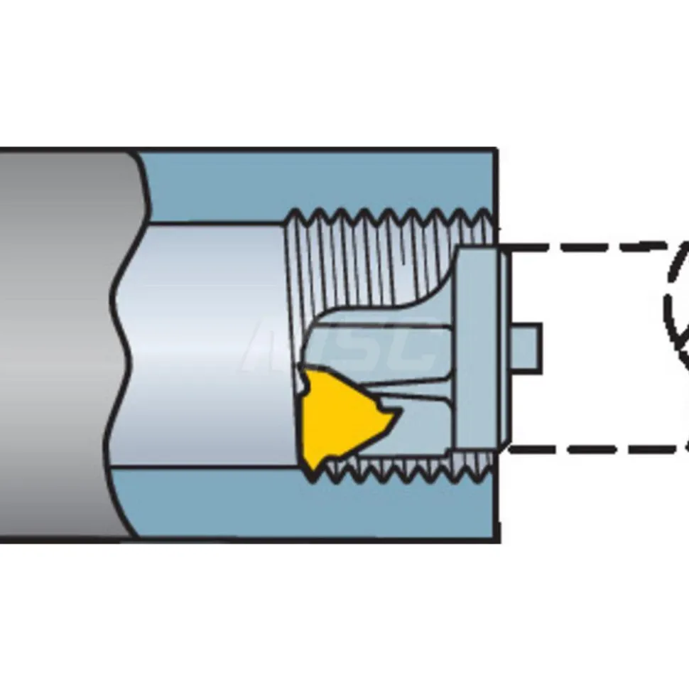 Size 40, 32mm Head Length, 27mm Ctr to Cutting Edge, Left Hand External Modular Threading Cutting Unit Head