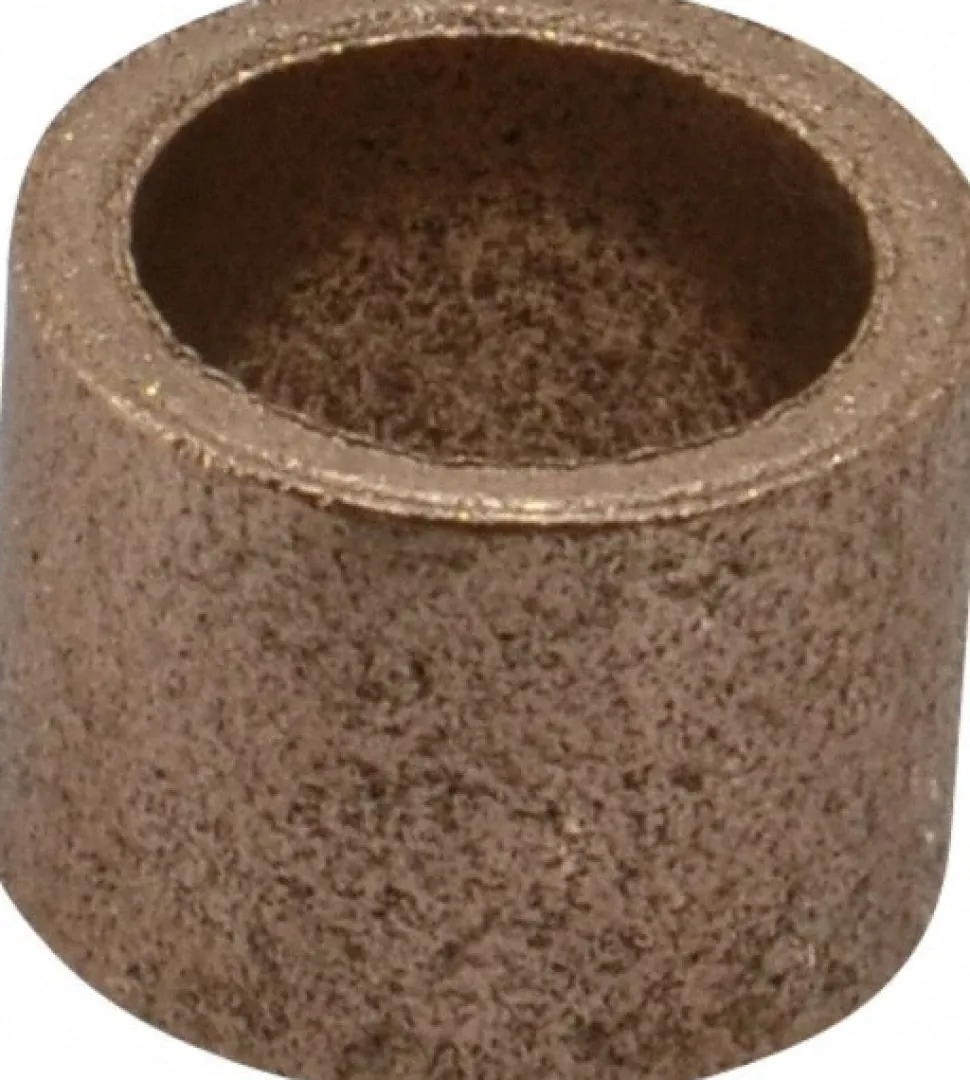 Sleeve Bearing: 3/8" ID, 1/2" OD, 3/8" OAL, Oil-Impregnated Bronze