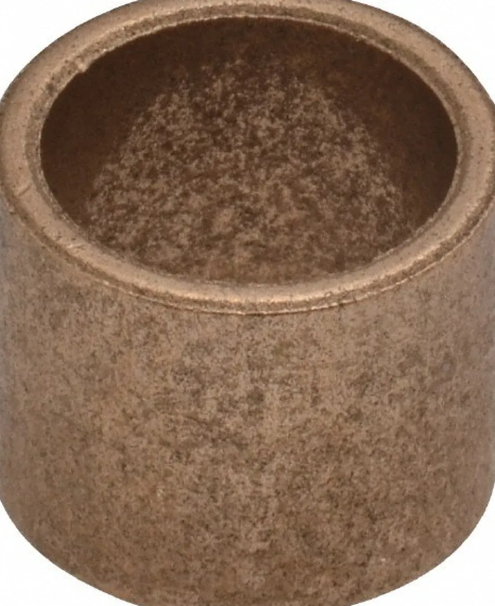 Sleeve Bearing: 1/2" ID, 5/8" OD, 1/2" OAL, Oil-Impregnated Bronze