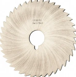 Slitting & Slotting Saw: 5" Dia, 1/8" Thick, 1" Arbor Hole, 40 Teeth, High Speed Steel