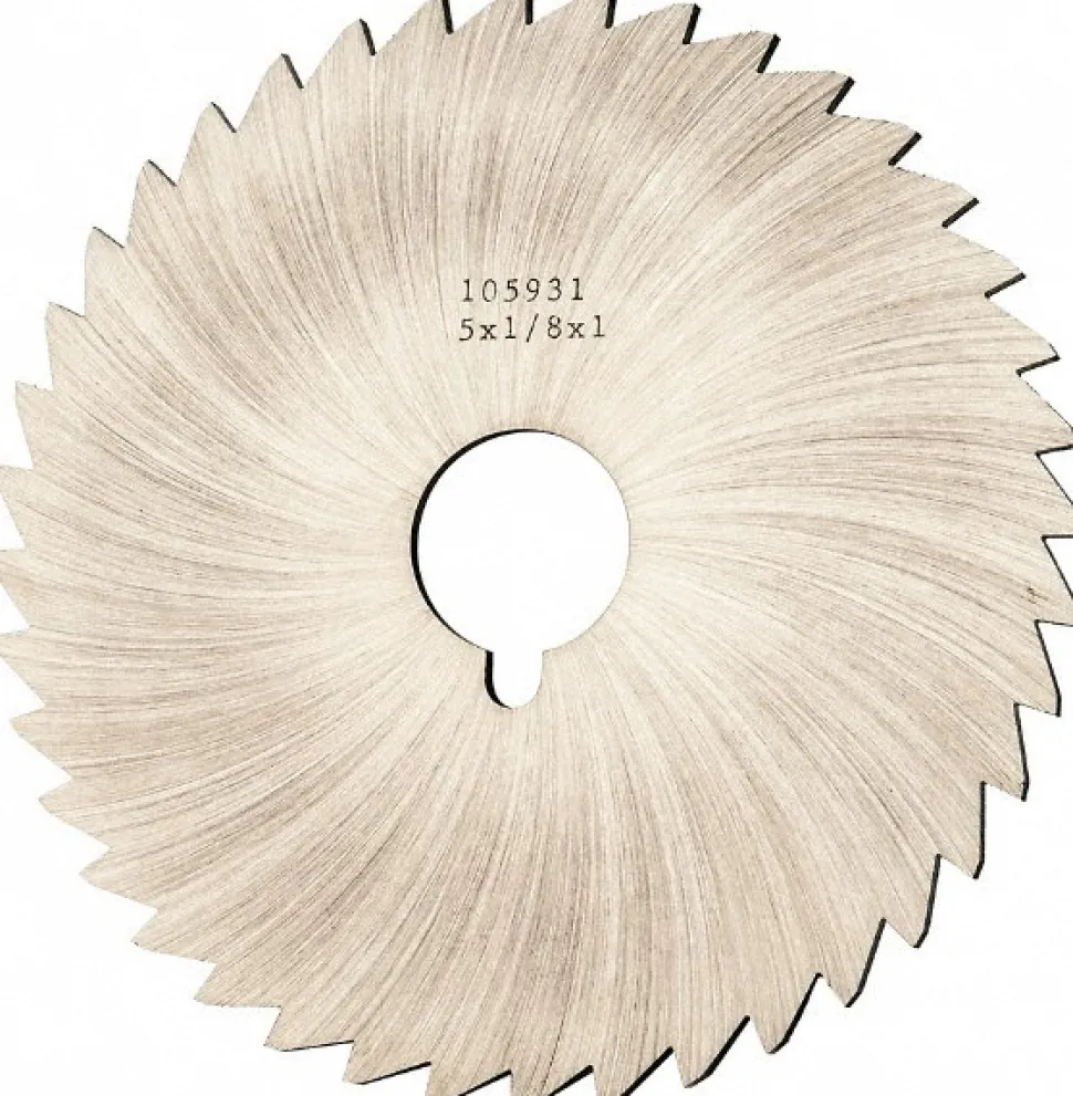 Slitting & Slotting Saw: 5" Dia, 1/8" Thick, 1" Arbor Hole, 40 Teeth, High Speed Steel