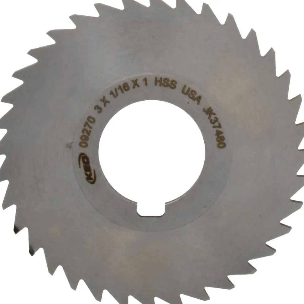 Slitting & Slotting Saw: 3" Dia, 1/16" Thick, 1" Arbor Hole, 36 Teeth, High Speed Steel