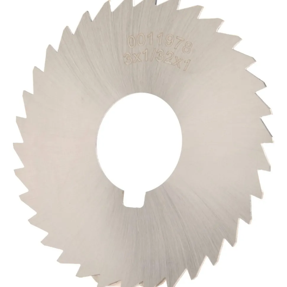 Slitting & Slotting Saw: 3" Dia, 1/32" Thick, 1" Arbor Hole, 34 Teeth, High Speed Steel