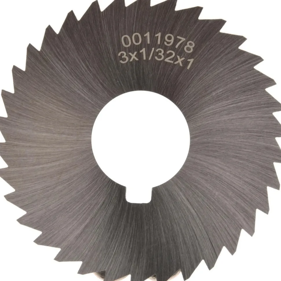 Slitting & Slotting Saw: 3" Dia, 1/32" Thick, 1" Arbor Hole, 34 Teeth, High Speed Steel