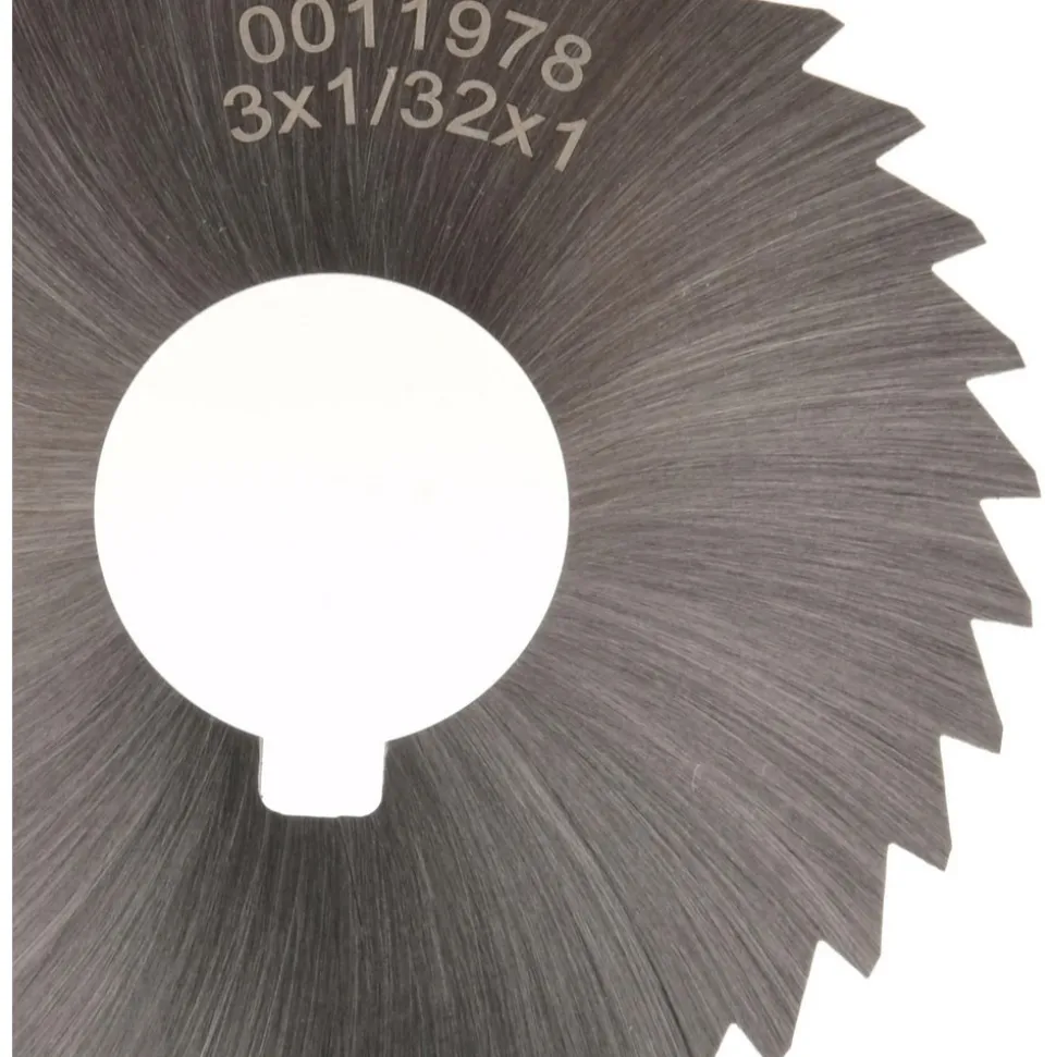 Slitting & Slotting Saw: 3" Dia, 1/32" Thick, 1" Arbor Hole, 34 Teeth, High Speed Steel