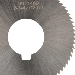 Slitting & Slotting Saw: 2-3/4" Dia, 0.0200" Thick, 1" Arbor Hole, 72 Teeth, High Speed Steel