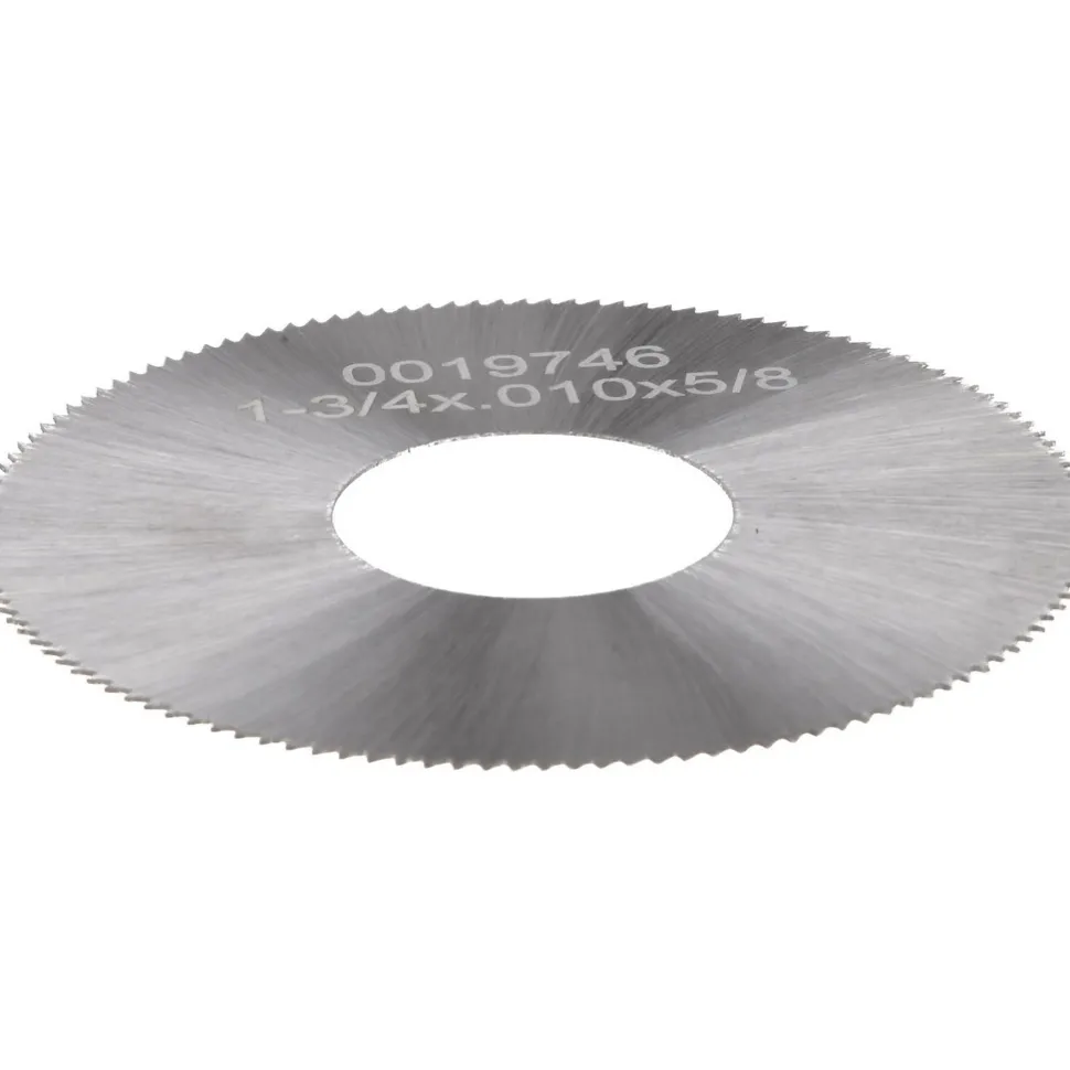 Slitting & Slotting Saw: 1-3/4" Dia, 0.0100" Thick, 5/8" Arbor Hole, 132 Teeth, High Speed Steel