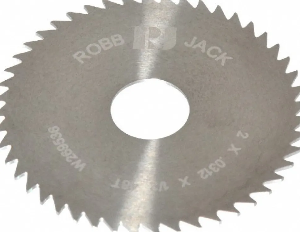 Slitting & Slotting Saw: 2" Dia, 0.0312" Thick, 1/2" Arbor Hole, 48 Teeth, Solid Carbide