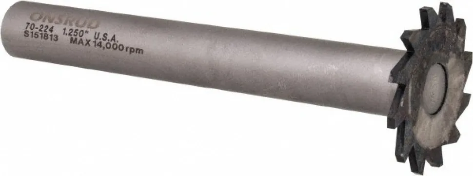 Slitting & Slotting Saw: 1-1/4" Dia, 1/16" Thick, 12 Teeth, Solid Carbide