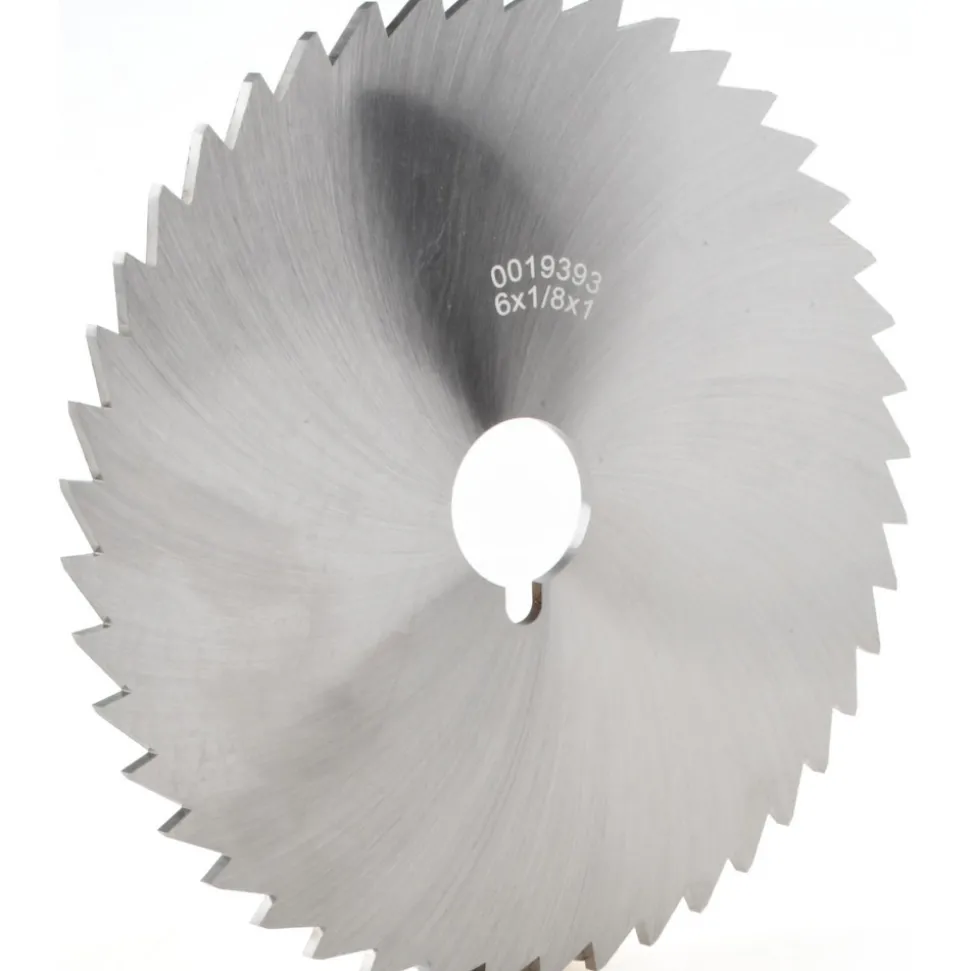 Slitting & Slotting Saw: 6" Dia, 1/8" Thick, 1" Arbor Hole, 44 Teeth, High Speed Steel
