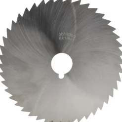 Slitting & Slotting Saw: 6" Dia, 1/8" Thick, 1" Arbor Hole, 44 Teeth, High Speed Steel