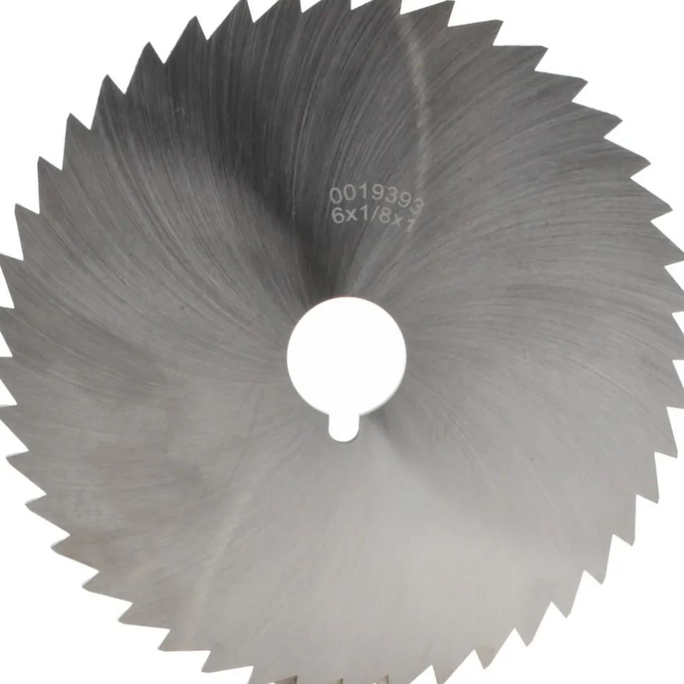 Slitting & Slotting Saw: 6" Dia, 1/8" Thick, 1" Arbor Hole, 44 Teeth, High Speed Steel