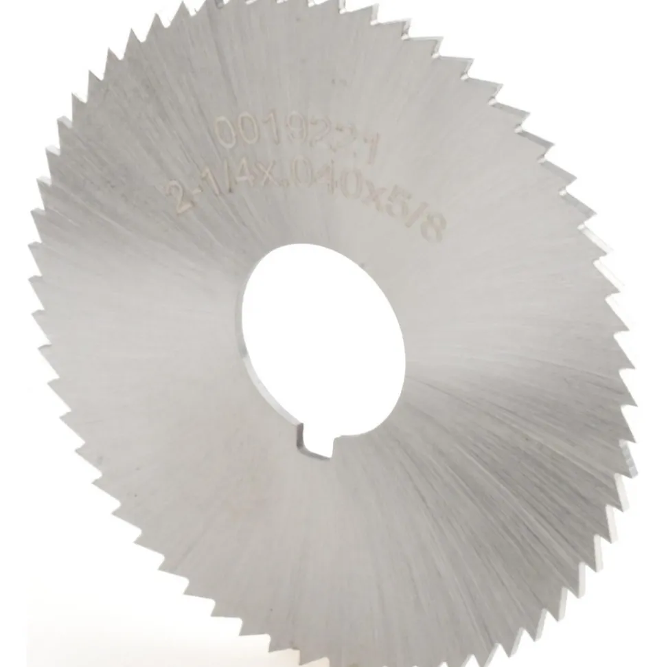Slitting & Slotting Saw: 2-1/4" Dia, 0.0400" Thick, 5/8" Arbor Hole, 60 Teeth, High Speed Steel