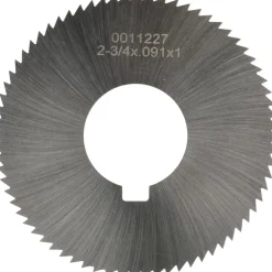 Slitting & Slotting Saw: 2-3/4" Dia, 0.0910" Thick, 1" Arbor Hole, 72 Teeth, High Speed Steel