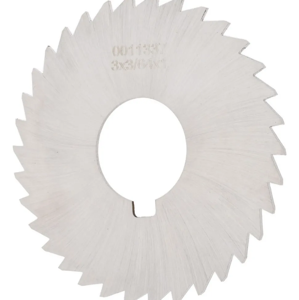 Slitting & Slotting Saw: 3" Dia, 3/64" Thick, 1" Arbor Hole, 34 Teeth, High Speed Steel