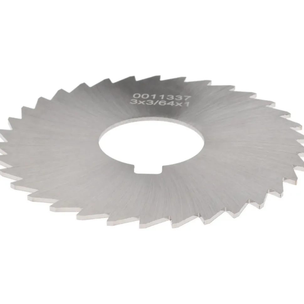 Slitting & Slotting Saw: 3" Dia, 3/64" Thick, 1" Arbor Hole, 34 Teeth, High Speed Steel