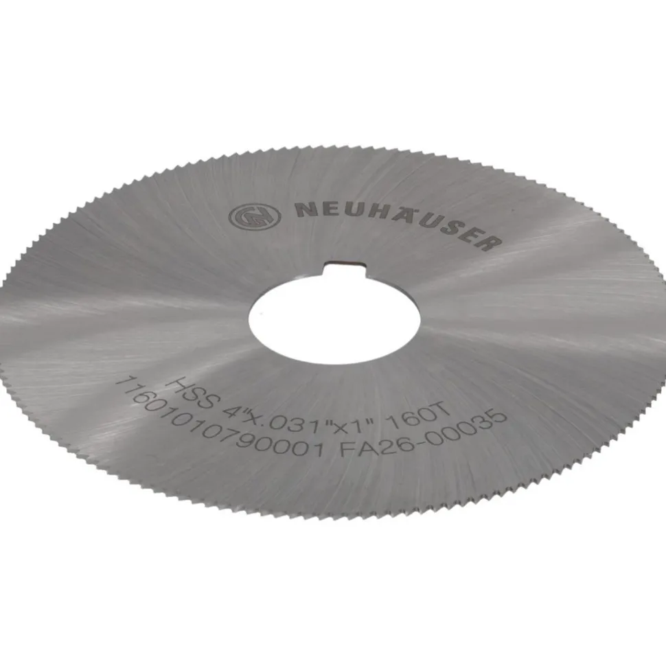 Slitting & Slotting Saw: 4" Dia, 0.0313" Thick, 160 Teeth, Cobalt