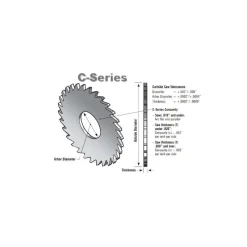 Slitting & Slotting Saw: 2-3/4" Dia, 1/16" Thick, 60 Teeth, Solid Carbide