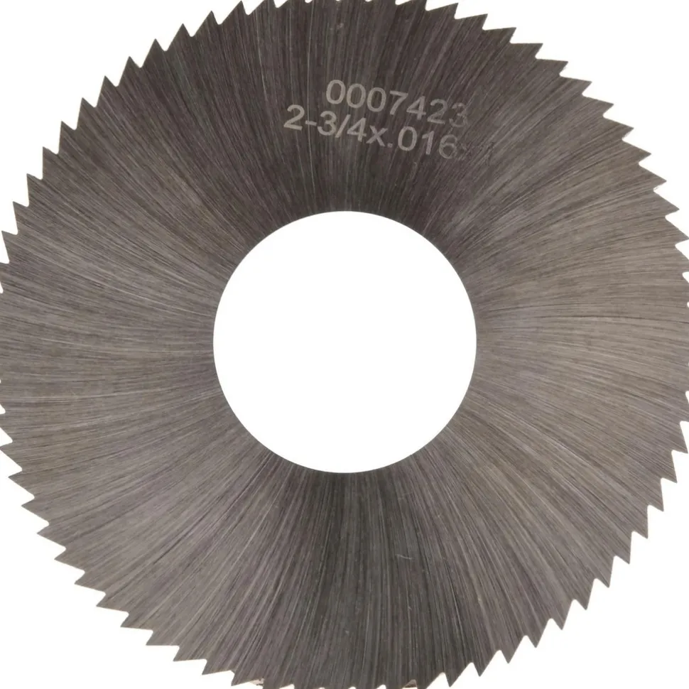 Slitting & Slotting Saw: 2-3/4" Dia, 0.0160" Thick, 1" Arbor Hole, 72 Teeth, High Speed Steel