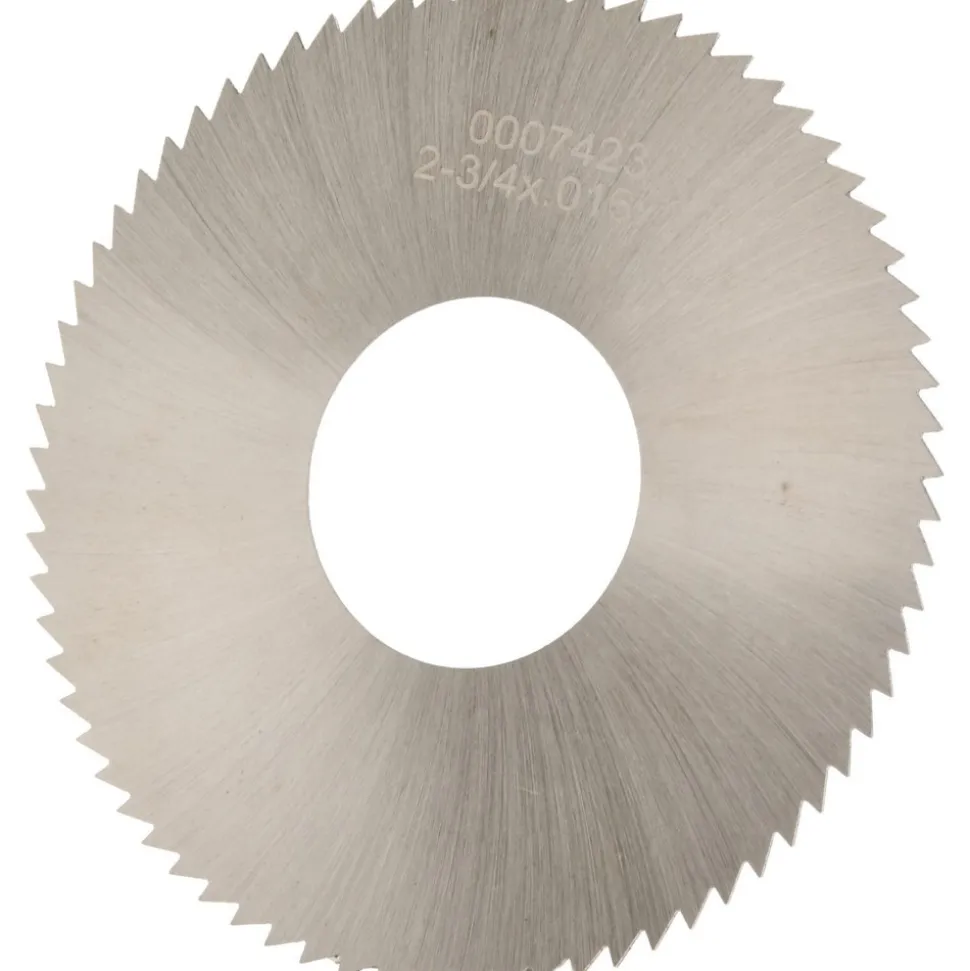 Slitting & Slotting Saw: 2-3/4" Dia, 0.0160" Thick, 1" Arbor Hole, 72 Teeth, High Speed Steel