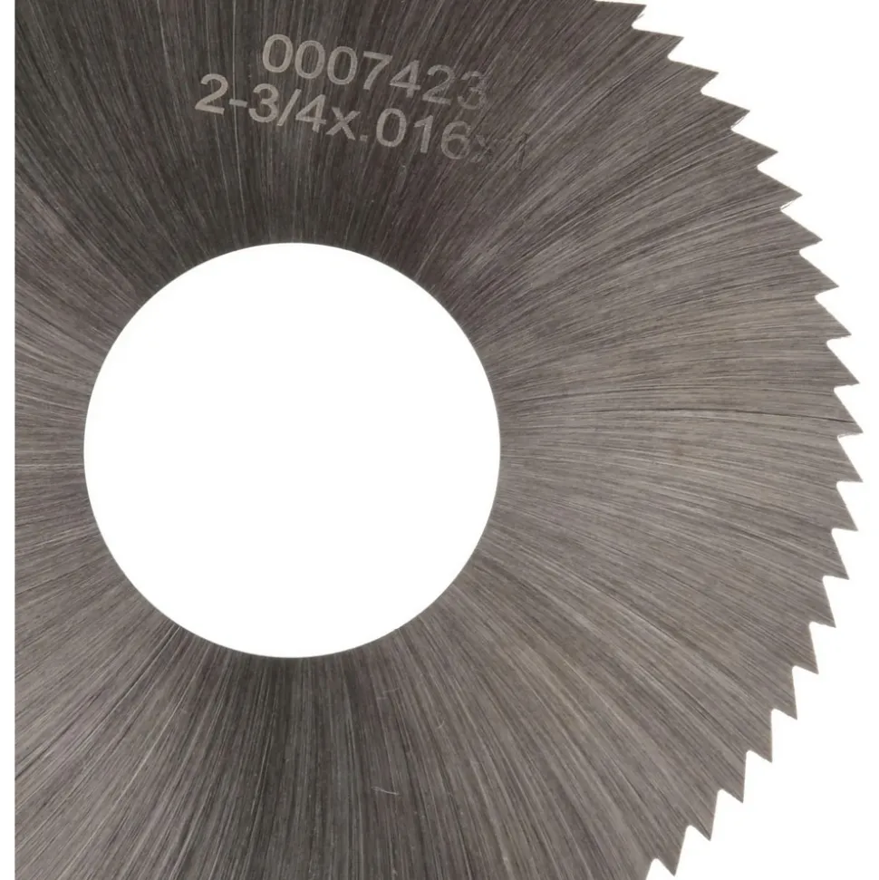 Slitting & Slotting Saw: 2-3/4" Dia, 0.0160" Thick, 1" Arbor Hole, 72 Teeth, High Speed Steel