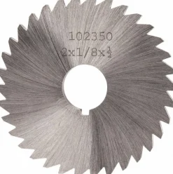 Slitting & Slotting Saw: 2" Dia, 1/8" Thick, 1/2" Arbor Hole, 34 Teeth, High Speed Steel