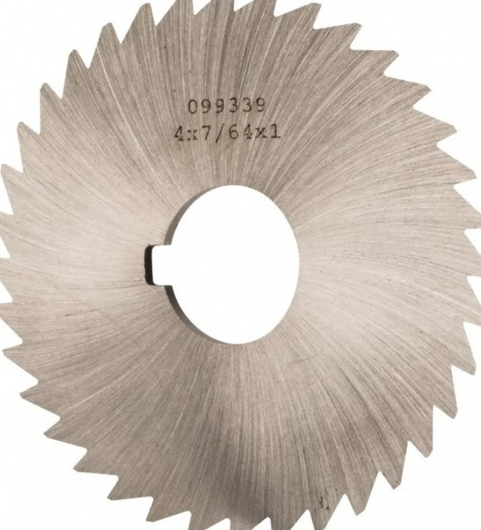 Slitting & Slotting Saw: 4" Dia, 7/64" Thick, 1" Arbor Hole, 36 Teeth, High Speed Steel