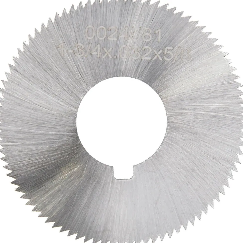 Slitting & Slotting Saw: 1-3/4" Dia, 0.0320" Thick, 5/8" Arbor Hole, 90 Teeth, High Speed Steel
