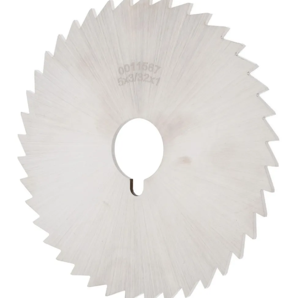Slitting & Slotting Saw: 5" Dia, 3/32" Thick, 1" Arbor Hole, 40 Teeth, High Speed Steel