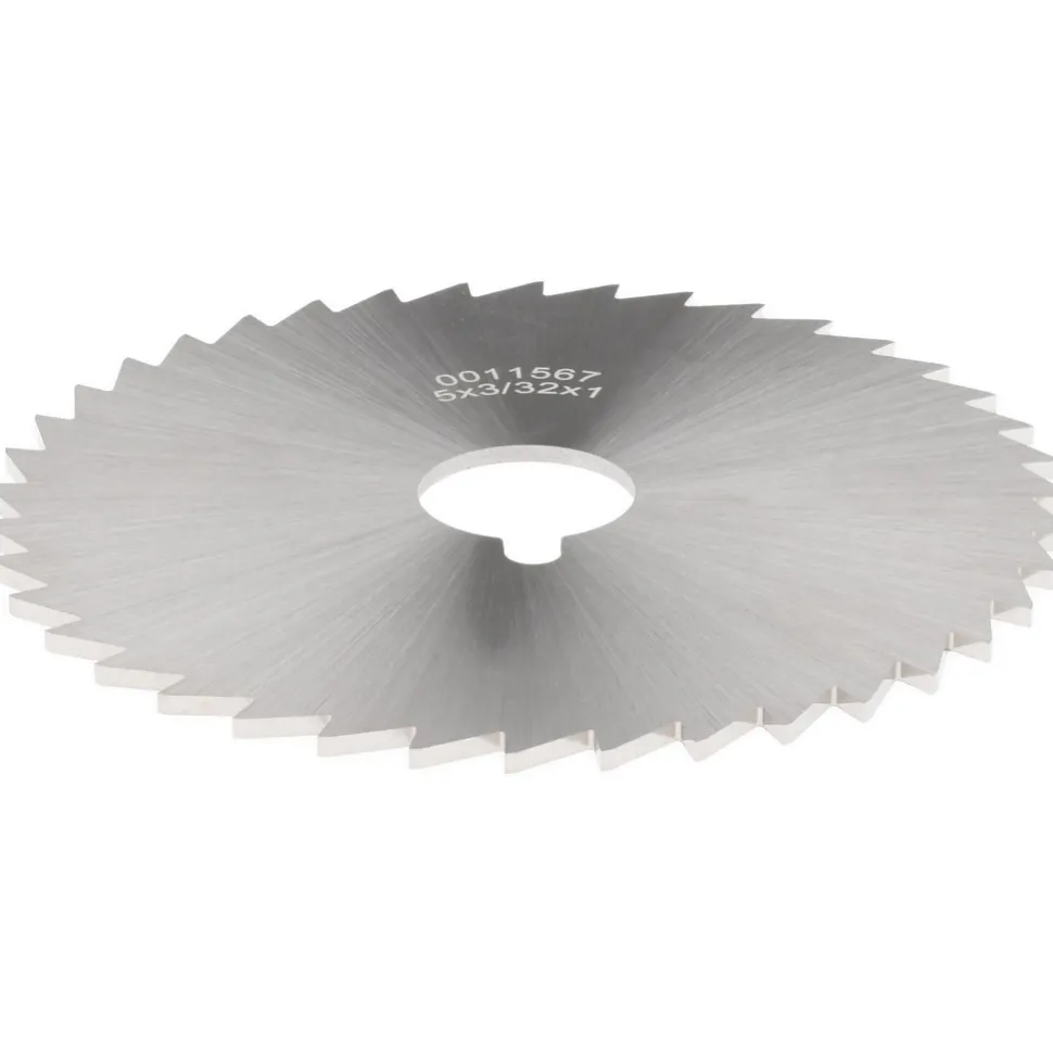 Slitting & Slotting Saw: 5" Dia, 3/32" Thick, 1" Arbor Hole, 40 Teeth, High Speed Steel