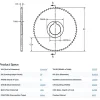 Slitting & Slotting Saw: 8" Dia, 1/8" Thick, 1" Arbor Hole, 58 Teeth, High Speed Steel