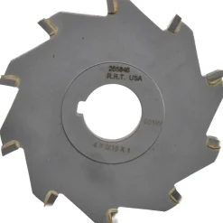 Slitting & Slotting Saw: 4" Dia, 3/16" Thick, 1" Arbor Hole, 10 Teeth, Carbide Tipped