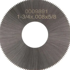 Slitting & Slotting Saw: 1-3/4" Dia, 0.0080" Thick, 5/8" Arbor Hole, 132 Teeth, High Speed Steel